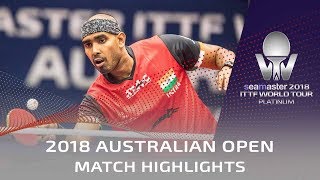 Gauzy Simon vs Achanta Sharath Kamal  2018 Australian Open Highlights R32 [upl. by Haelak890]