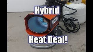 RIDGID 18Volt Hybrid Propane Forced Air Heater Review  R8604241B [upl. by Llenehc416]