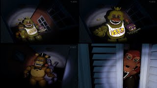 A Night with Un Nightmare Animatronics in FNaF 4 FNaF 4 Mods [upl. by Iruyas562]