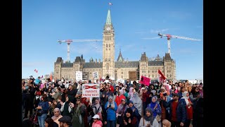 Thousands Gather For Ottawa Protest [upl. by Leveroni900]