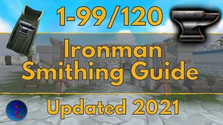 Runescape 3 Ironman 199120 Smithing Guide Updated 2021 [upl. by Thorlay]