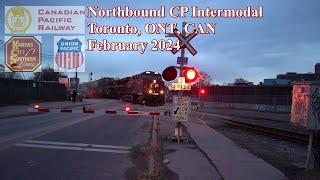 Railfanning Toronto ONT CAN CP Intermodal [upl. by Anihcak825]