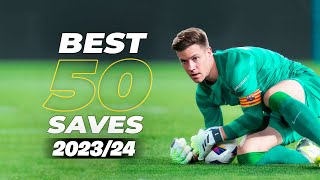 Best 50 Goalkeeper Saves 202324  HD 8 [upl. by Nnylaehs]