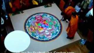 Tibetanska Munkar Skapar Chenrezig Sand Mandala i Malmö [upl. by Swithbart]