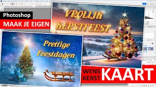 Photoshop  Kerstkaart of wenskaart maken met Adobe Dutch [upl. by Eignat]