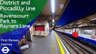 London Underground First Person Journey  Ravenscourt Park to Rayners Lane [upl. by Ahsetal]