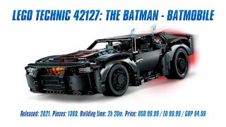 LEGO 42127 The Batman  Batmobile Indepth Review Speed Build amp Parts List [upl. by Andi]