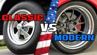 CLASSIC vs MODERN Wheel amp Tire Debate The Best Muscle Car Wheel for your build is [upl. by Nahta]