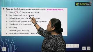 BRAIN ROOT ENGLISH GRAMMAR CLASS 4 CHAPTER 25 PUNCTUATION MARKS [upl. by Eimor]