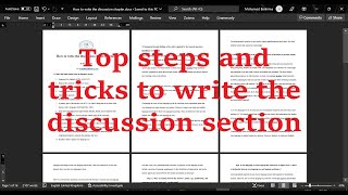 How to write the discussion chapter [upl. by Oninrutas]