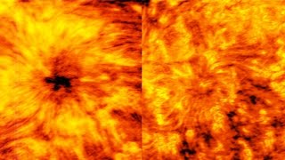 Giant sunspot seen at millimetrewavelength 4K [upl. by Fitzhugh]