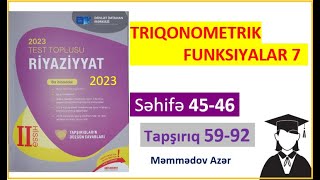 Çevirmə düsturları2Riyaziyyat test toplusu 2023 2ci hissə [upl. by Aneda]