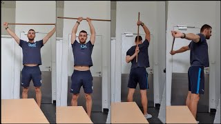 MOBILITÉ SCAPULAIRE AVEC BATON DEBOUT 🪄 [upl. by Nuawad]