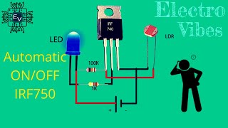 How to make daylight Automatic ONOFF Light sensor using Mosfet amp LDR [upl. by Flossie36]