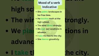 Indicative Mood of a Verb  Verb Mood shorts [upl. by Magdalen792]