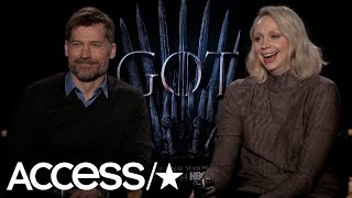 Nikolaj CosterWaldau amp Gwendoline Christie Prove Their GoT Connection Is The Real Deal  Access [upl. by Nnairb672]