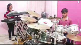 Mere Rashke Qamar Instrumetal Cover Piano amp Drum CoverPranay Jain amp Saloni Jain  Indori Artist [upl. by Yrod]