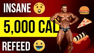 INSANE 5000 Calorie Refeed  Full Day of Eating  1 Week Out [upl. by Siulegroj771]