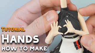 【Tutorials】 How to make hands out of clay ✅ anime clay art figure [upl. by Jara]