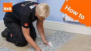 How to lay vinyl tiles amp carpet tiles part 2 laying the tiles [upl. by Ailasor684]