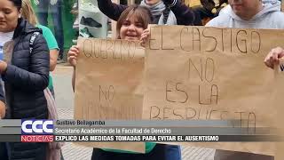 07 Bellagamba explicó las medidas para evitar el ausentismo en la Facultad de Derecho [upl. by Dulla619]