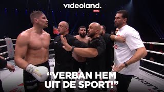 Jamal Ben Saddik klimt ring in en valt Rico Verhoeven aan tijdens Glory Grand Prix [upl. by Peggi]