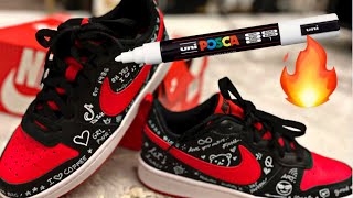 How To Customize Nike Shoes Using Posca Paint Markers [upl. by Bloom]