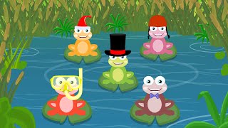 Five Little Frogs  Kindergarten Nursery Rhymes For Toddlers  Fun Videos For Children by Kids Tv [upl. by Rolando660]