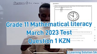 1 Grade 11 Mathematical Literacy Term 1  March 2023 Paper Question Paper [upl. by Nosnej]