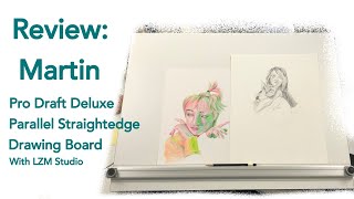 Review The Martin Pro Draft Deluxe Parallel Straightedge Drawing Board [upl. by Nomelif870]