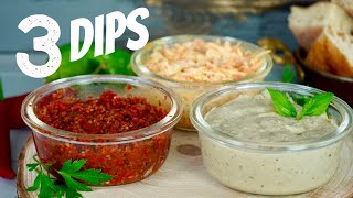 3 türkische Dips  Meze mit Gemüse  Gemüsedips  passende Grillbeilagen [upl. by Lunetta]