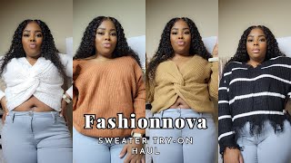 FASHIONNOVA TRYON HAUL 2024  Fashion Nova Sweater TryOn Haul  Winter Clothing Haul [upl. by Vladamir]