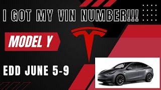 I got my Tesla Vin Number  Tesla Model Y is on the way teslamodely modely [upl. by Lodovico837]