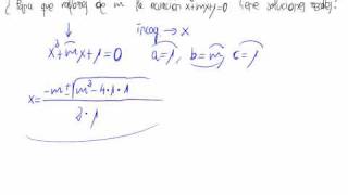 Párametro para que ecuación tenga soluciones [upl. by Per]