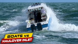 BOAT LOSING CONTROL AT HAULOVER INLET  Boats vs Haulover Inlet [upl. by Yelhsa165]