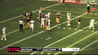 Central Catholic RB Cameron Scarlett diving TD run [upl. by Rebecca]