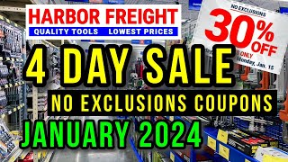 Harbor Freight 4 Day Sale No Exclusions Super Coupon January 2024 [upl. by Millie]