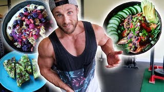 WHAT I EAT IN A DAY BUILDING VEGAN MUSCLE  LEAN GAINS [upl. by Okikuy208]