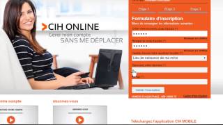 Ouvrir compte CIH en ligne كيفاش تفتح حساب سياش من الهاتف [upl. by Bonina]