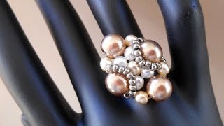 FABRIQUER UNE BAGUE EN PERLES [upl. by Eelirem]