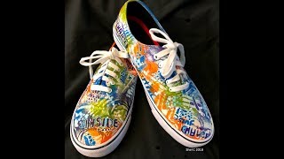 Mixed Media Crazy Canvas Shoes [upl. by Airdnaed]