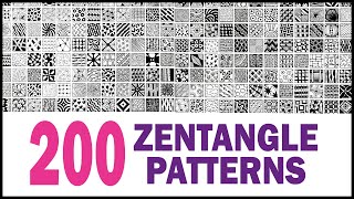 200 zentangle patterns ✺ 200 doodle patterns ✺ 200 mandala patterns [upl. by Bernelle]