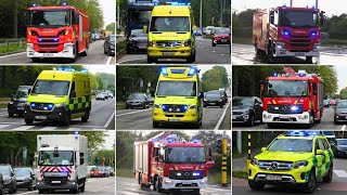 Bullhorn Ziekenwagens MUG Fluvius en Brandweer met spoed naar Interventies in Turnhout [upl. by Subir]