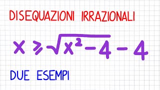 DISEQUAZIONI IRRAZIONALI  due esempi  EZ36 [upl. by Eldoria]