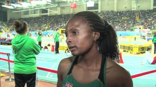 Istanbul 2012 Mixed Zone Hellen Onsando Obiri KEN [upl. by Kessia]