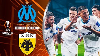 Highlights Marseille 31 AEK Athens  UEFA Europa League 202324  Match Highlights [upl. by Anawal]