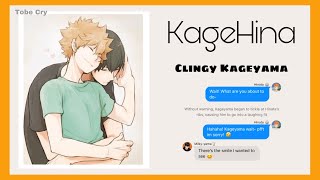 Kageyama has Separation anxiety🖤🥀sad kageyama🥀•kagehina💙🧡• Haikyu textingstoryoneshot￼✨ [upl. by Ahsykal]