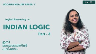 NTA NETJRF PAPER1 Lec  35  Logical Reasoning  4  Indian Logic  HETVABHASAS  മലയാളം [upl. by Netta]