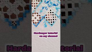 Hardanger embroidery technique tutorial  Hand embroidery design  decorative design  hardanger [upl. by Jezabelle]