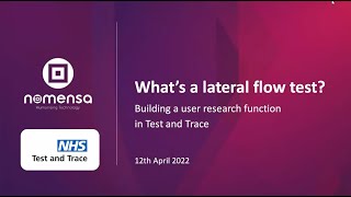 Building a User Research Function in Test amp Trace [upl. by Magdaia]